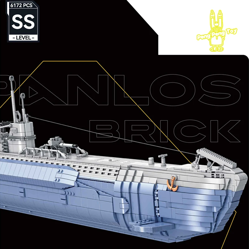 Legoi U-Boat 6172 шт. панели 628011 большой фотолодка Тип VIIC субмарина Военная фотолодка модель ww2 Германия взрослые детские игрушки