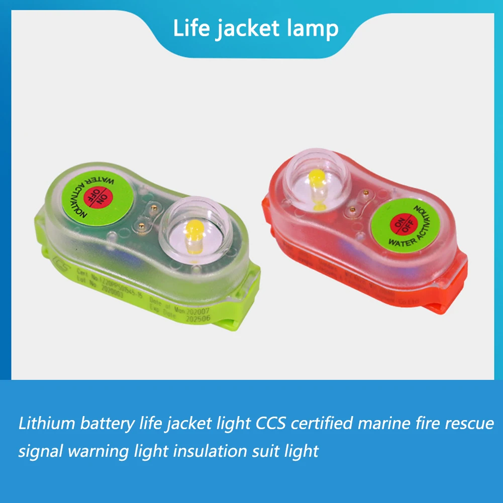 

Summer Swimming Life Jacket Light LED Lithium Battery Powered Position Indicator Self-Lighting Life Saving Attract Lights