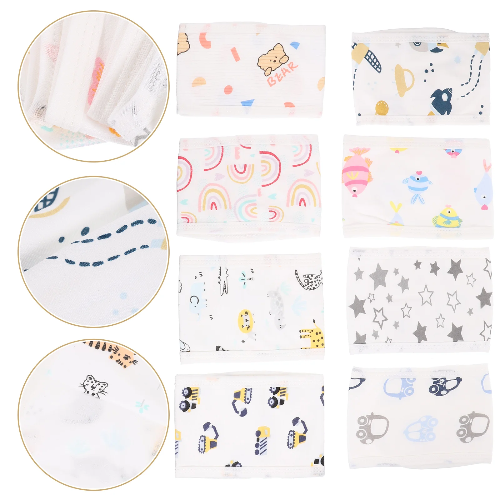 

8 Pcs Navel Cord Cotton Umbilical Cords Baby Belly Button Band Warm Belts Infant Binders Circumference Newborn