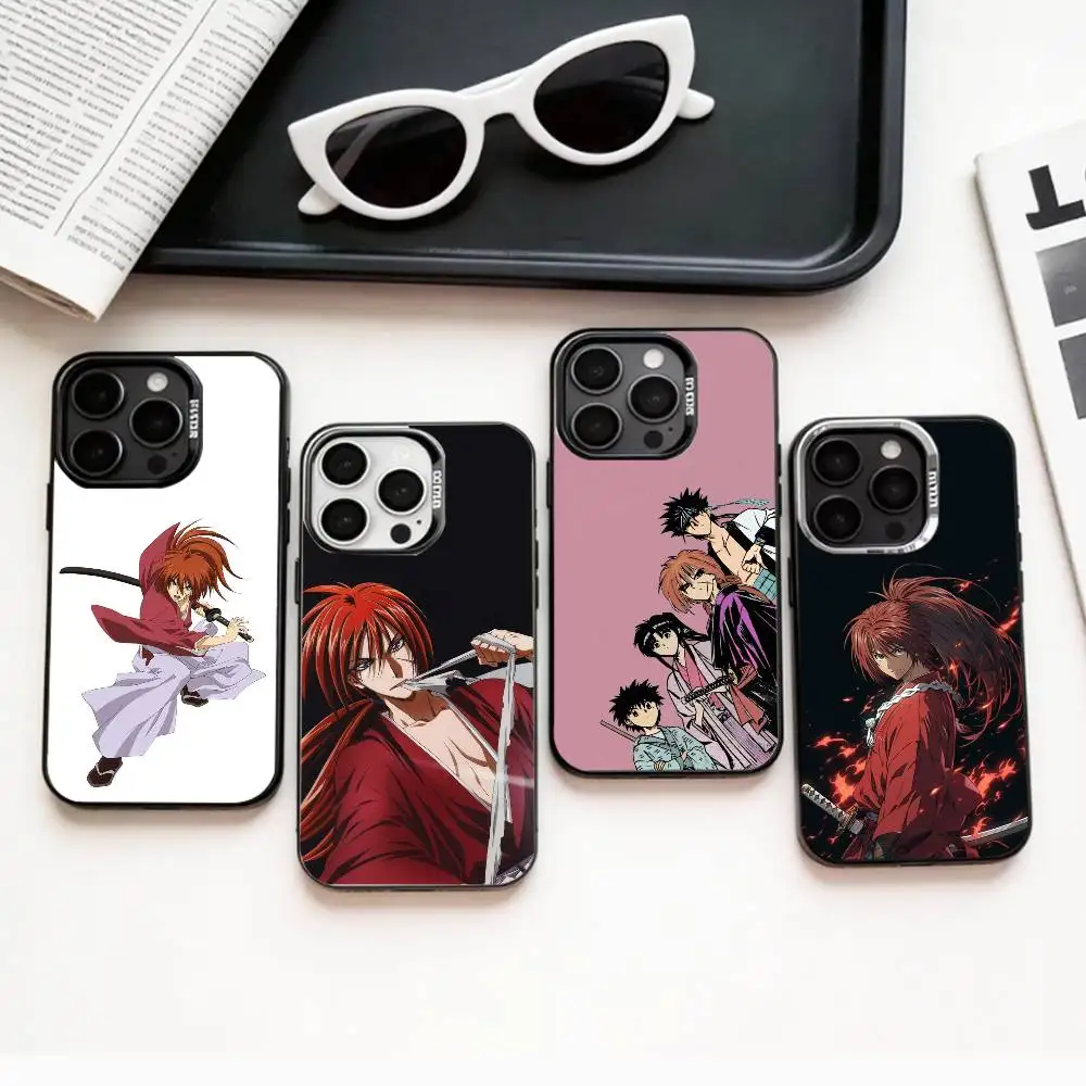 Фото Чехол для телефона Samurai Rurouni K-Kenshin для iPhone 17, 16, 15, 14, 13, 12, 11 Plus, Pro Max, цветной, с серебряным покрытием внутри №1