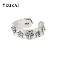 yizizai vintage star ring for women men supernatural pentagram wicca amulet couple rings wedding engagement silver jewelry gift