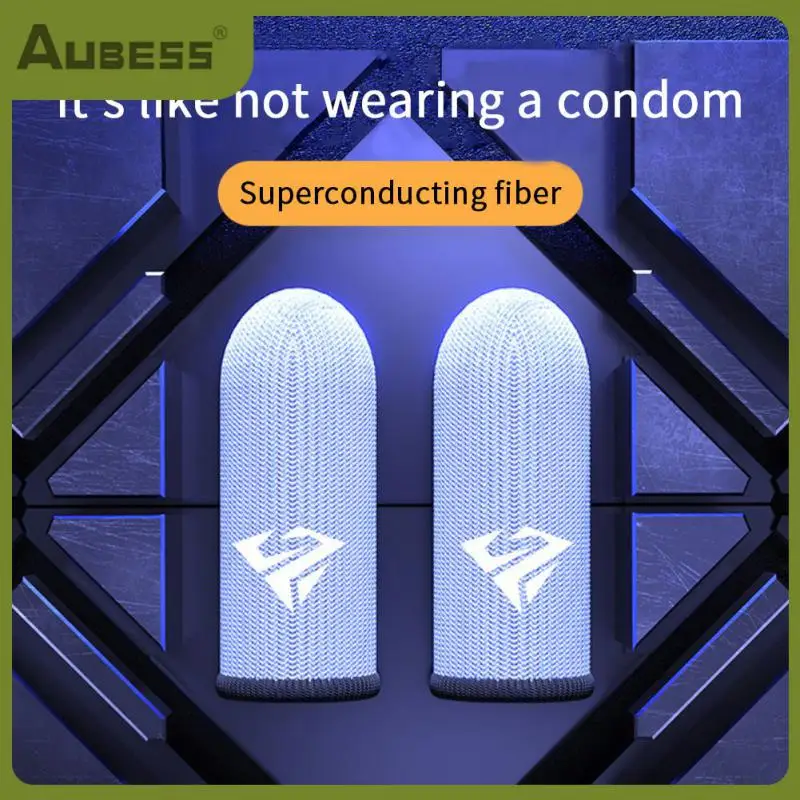 

2pair With Box Finger Sleeve Fingertip Cover Gloves Fingertip Cover With Box Sweatproof Gaming Finger Sleeve For Mobile Game