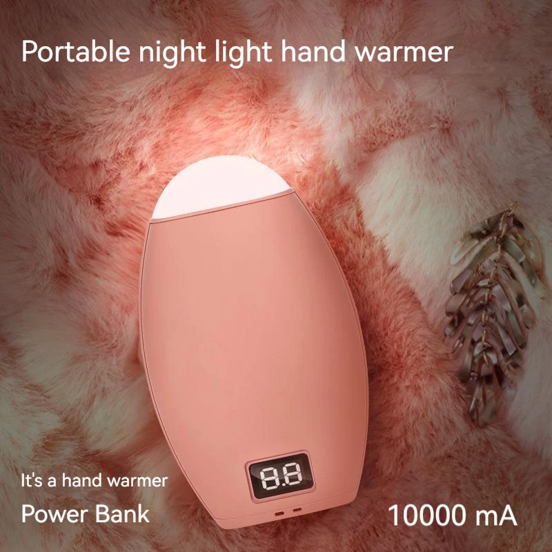 

Multifunction USB hand warmer Portable power bank charging treasure LED night light Double-sided heating 10000/6000/4000mAh