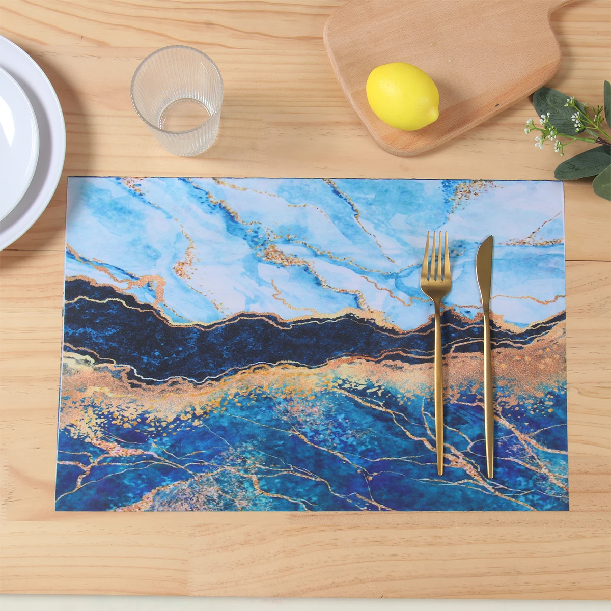 Подстилка под мрамор украшение на день рождения для детей и взрослых кухонного