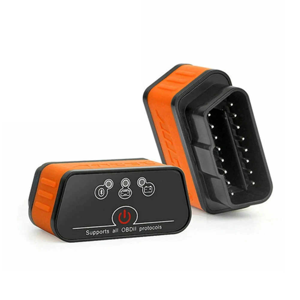 

OBD2 Bluetooth-совместимый сканер ELM327 V1.5 OBD 2 WIFI автомобильный диагностический инструмент считыватель кодов оранжевый для Android