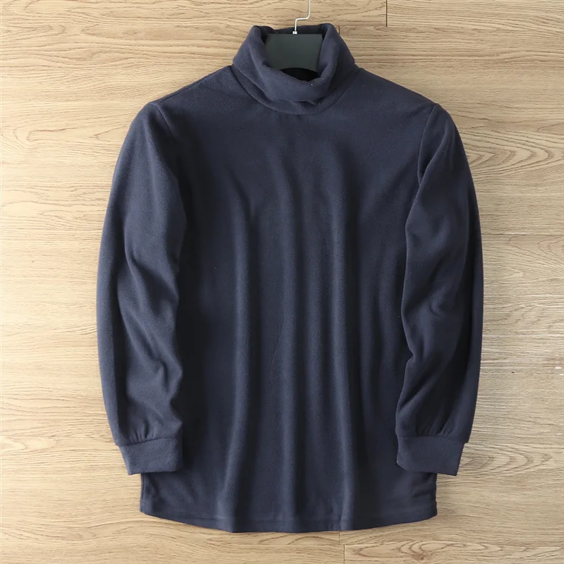 

Men Winter Warm Underwear Long Sleeved Fleece T Shirt Plus Velvet Thermal Heating Undershirt Pullover Shirt Tops High Collar