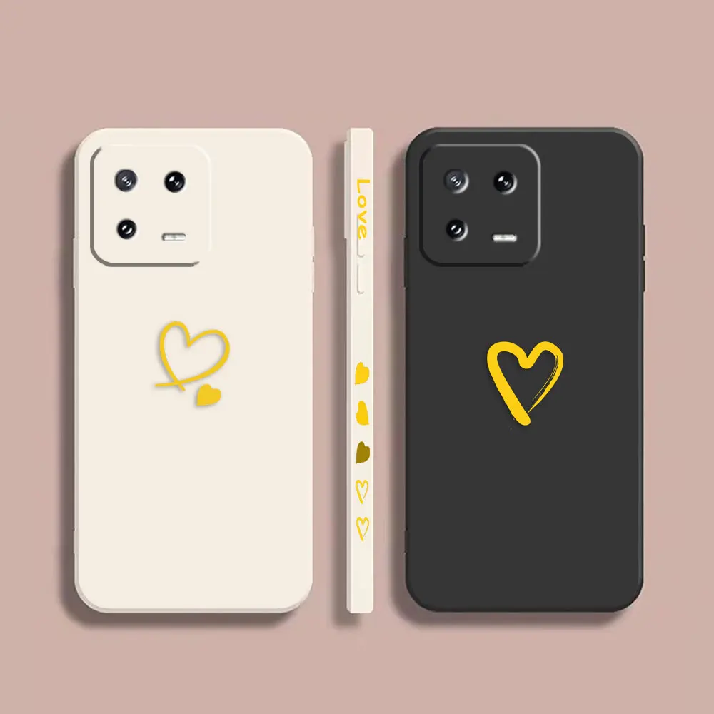 

Case For Xiaomi PCOO F3 F4 F5 M3 M4 M5 X3 X4 X5 MIX 3 4 Black Shark 4 5 GT Pro 4G 5G Case Funda Shell Capa Cute Love Heart Frame