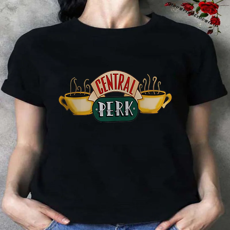 

Central Perk T-Shirt Friends TV Show Women's T-Shirt Friends Central Perk Coffe Shop Shirts Cute Best Friends Tees Hipster Tops