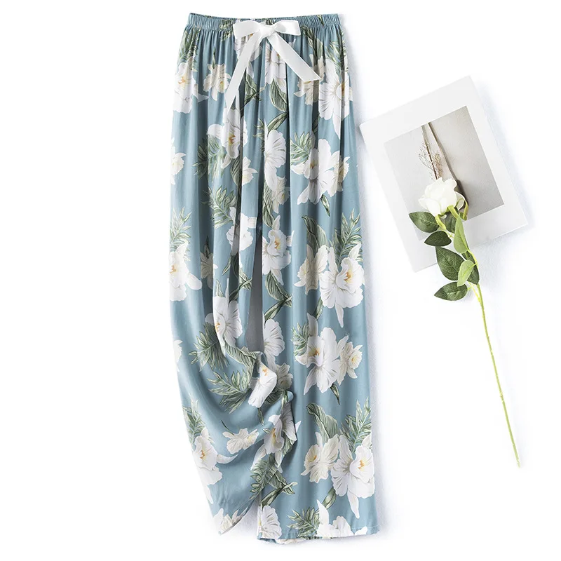 2022 вискозные пижамные штаны тонкие повседневные закрывающие для сна поплиновые