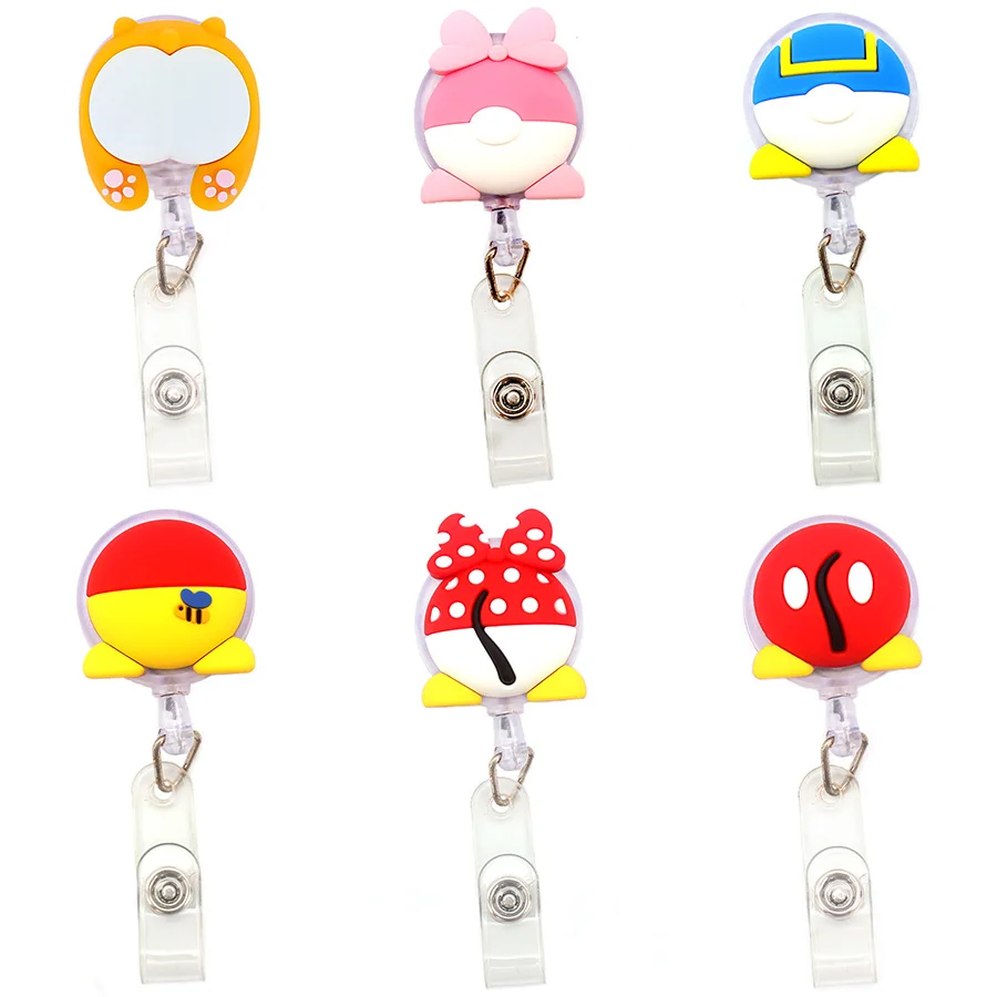 

Вращающийся выдвижной значок-катушка с забавными животными из Диснея, Товары для офиса и больницы, карточка с именем для мальчиков и девочек