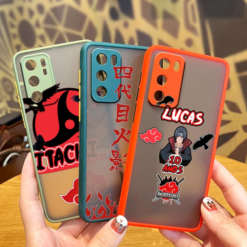 

Anime Itachi Hot Naruto For Huawei P50 P40 P40 P30 P20 Mate 40 20 10 Nova 8 3i Frosted Translucent Phone Case Fundas Cover Capa