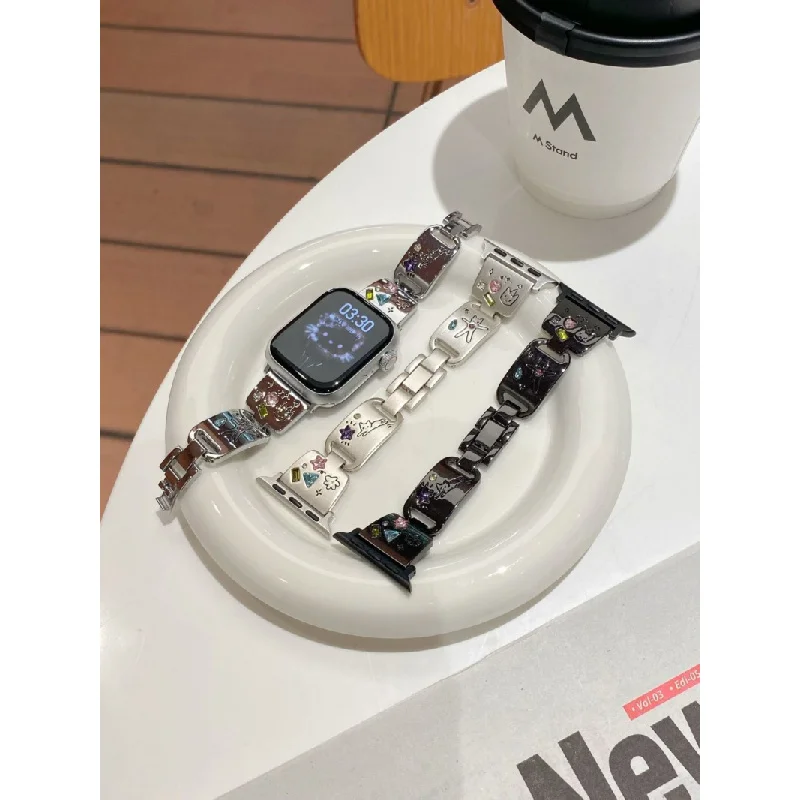 Милый браслет CatinsJewel в виде щенка InlayiwatchWatch страпаплеталь подходит для Apple