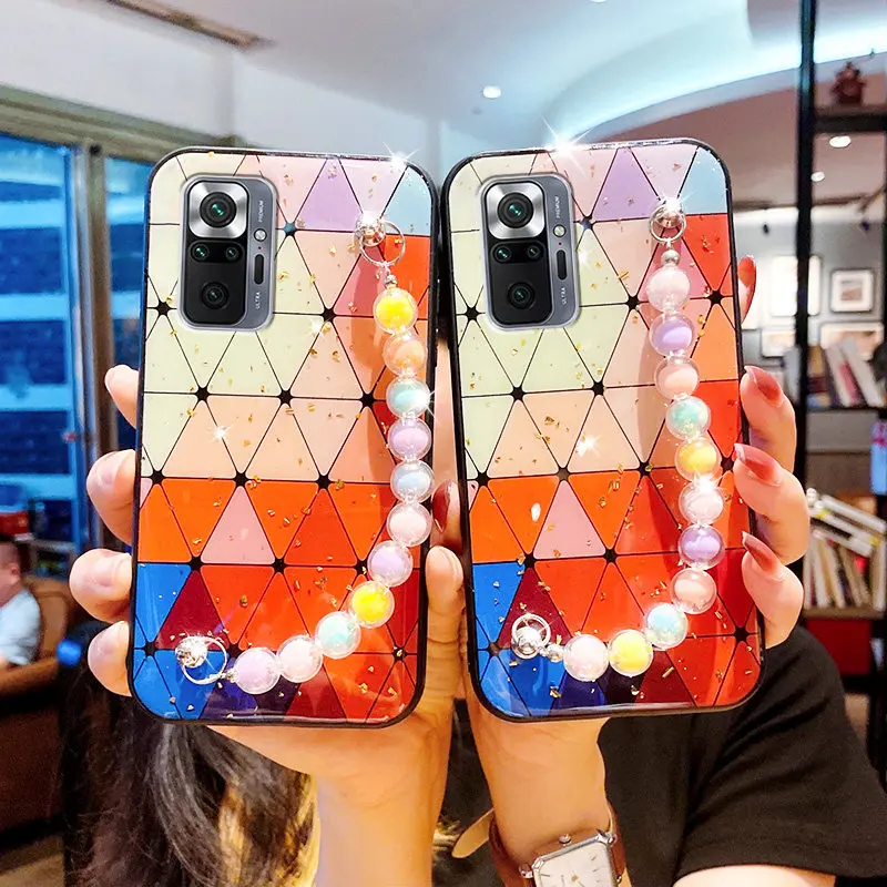 For Redmi Note11 Case Luxury Plush Colorful Love bracelet Phone Case For Redmi 9T Note 10S 10 10T 9S 10Pro 8 8T 8A 7 7A 6 6A X3