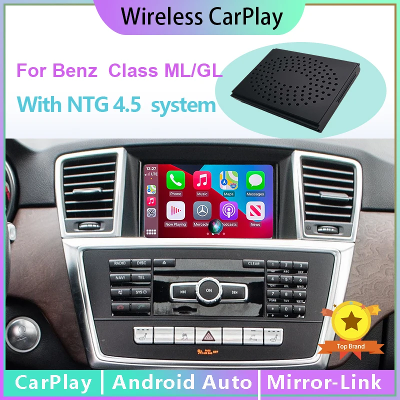 

Беспроводной CarPlay для Mercedes Benz Class ML/GL W166 NTG 4,5, с функциями навигации AirPlay на платформе Android