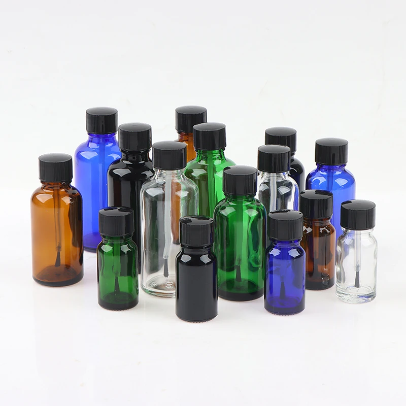 

Портативный пустой флакон для лака для ногтей, контейнер для макияжа с кисточкой, стеклянные контейнеры, стеклянная банка с крышкой, 10/30/50 мл