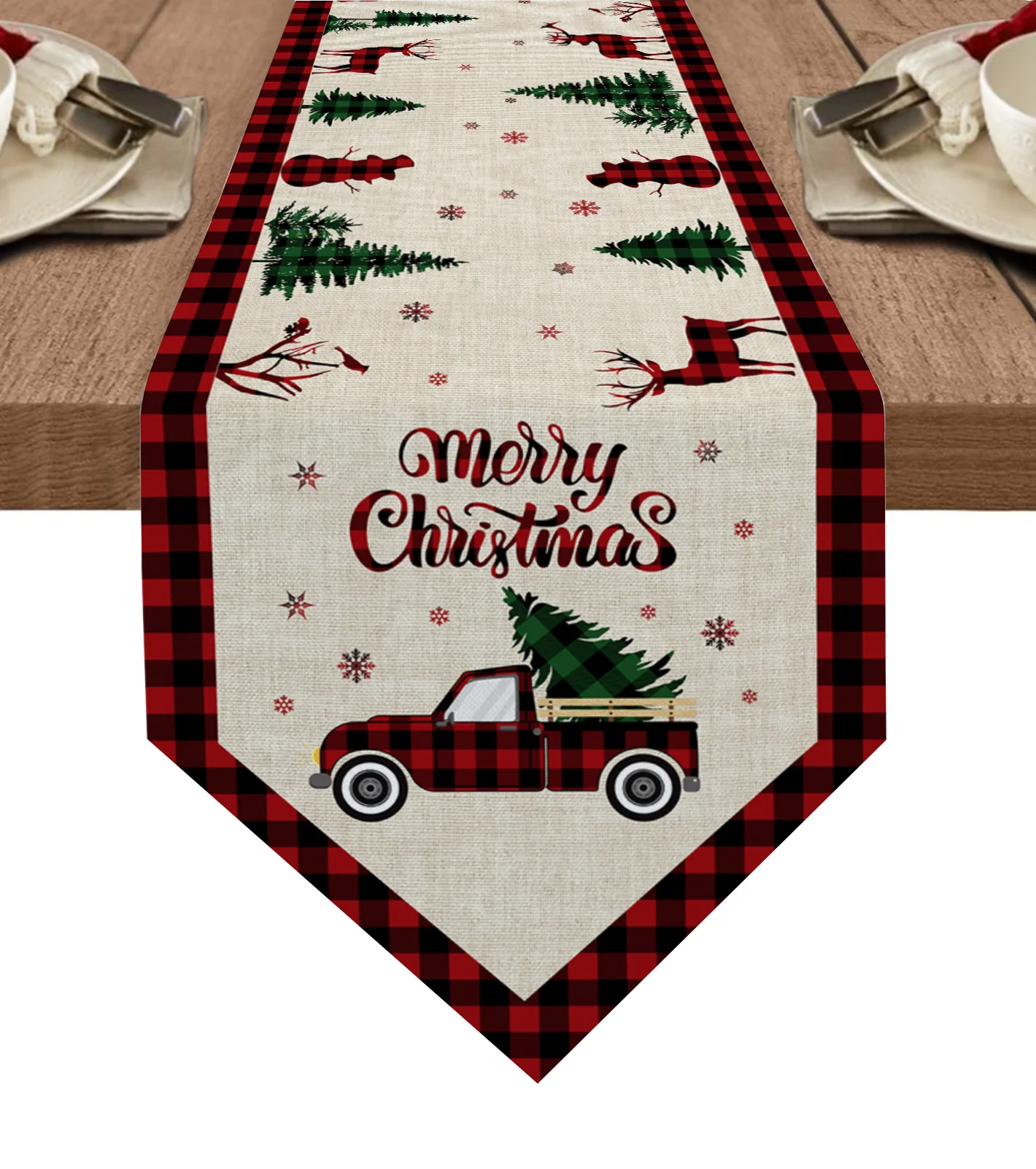 

Рождественская дорожка для грузовика, свадебное украшение, домашний декор, кухонные скатерти для стола