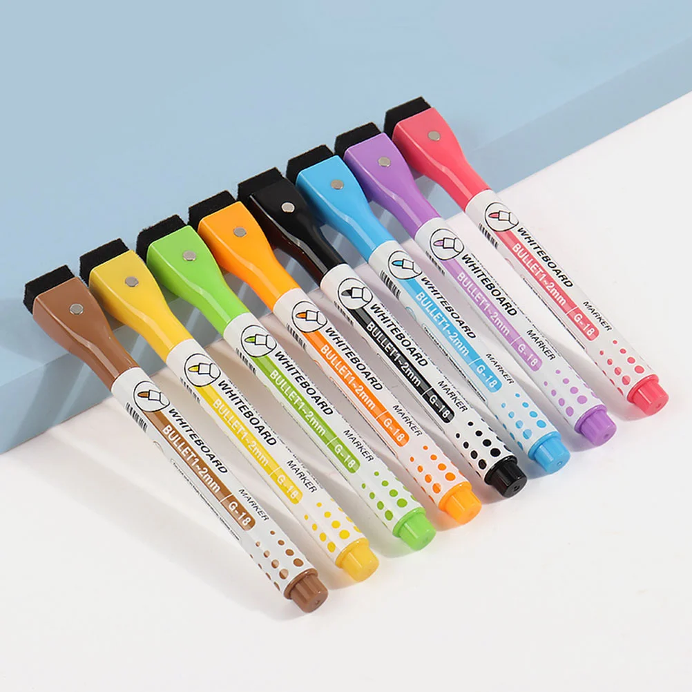 8Pcs Magnetic Erasable Whiteboard Markers Dry Erase for School Office Home Painting Pens classroom whiteboard pens