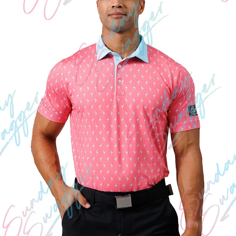 Sunday Swagger Men's outdoor sports POLO shirt golf shirt casual versatile printed T-shirt F1 racing shirt fashion trend