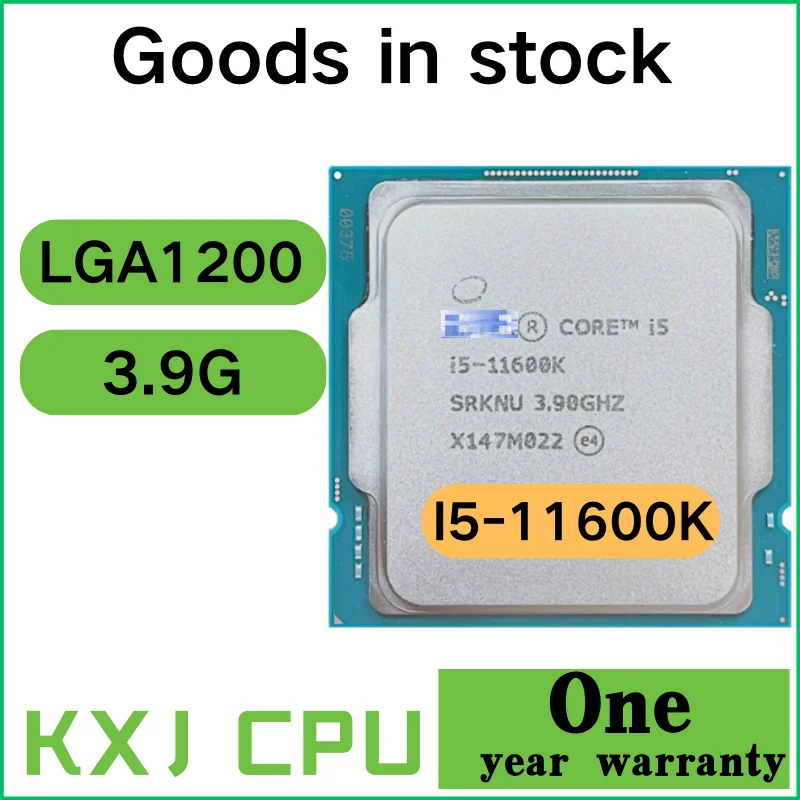 

Intel Core i5-11600K i5 11600K 3.9 GHz Used Six-Core Twelve-Thread CPU Processor L3=12M 125W LGA 1200