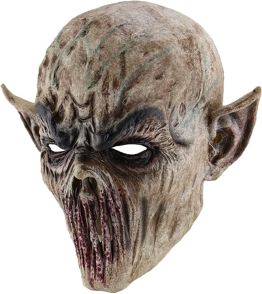 

Hophen Scary Halloween Mask Terror Ghost Devil Mask Dance Party Scary Biochemical Alien Zombie Caps Mask