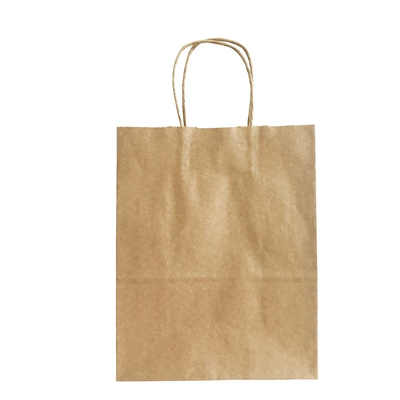 6pcs/Set Brown Kraft Paper Gift Bags With Handles Festival Gift Bag Shopping Bags Party Favor Bags Packing Bag Diy images - 6