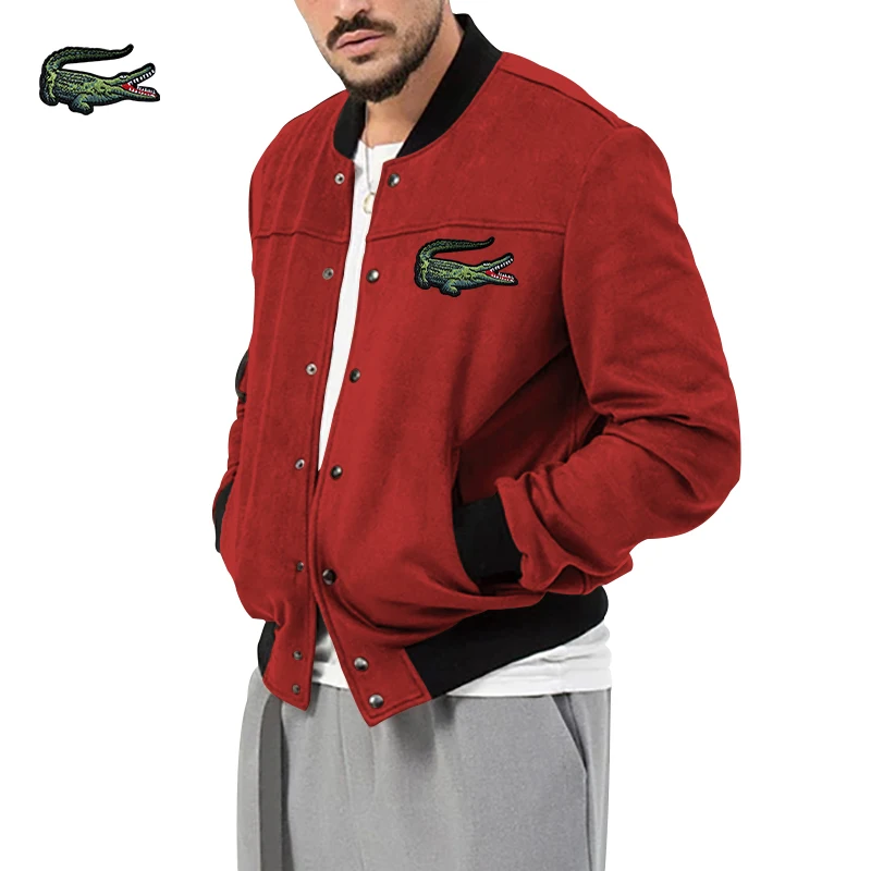 

Модный тренд Amazon осень/зима замшевый мужской кардиган с воротником-стойкой на пуговицах куртка мужская куртка 2023