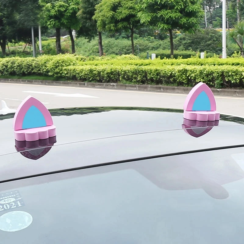 

Car Roof Decoration External Doll Modification Personality Lovely Rabbit Cartoon Cat Ear Female Women's car products 3D Stickers