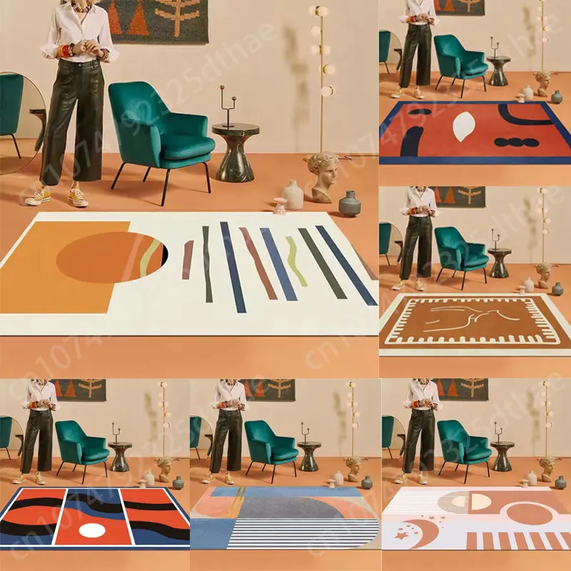 

Japanese Striped Carpet Living Room Area Rugs Non Slip Floor Mats for Home Decoration Sofa Coffee Table Hallway Bedroom Door Mat