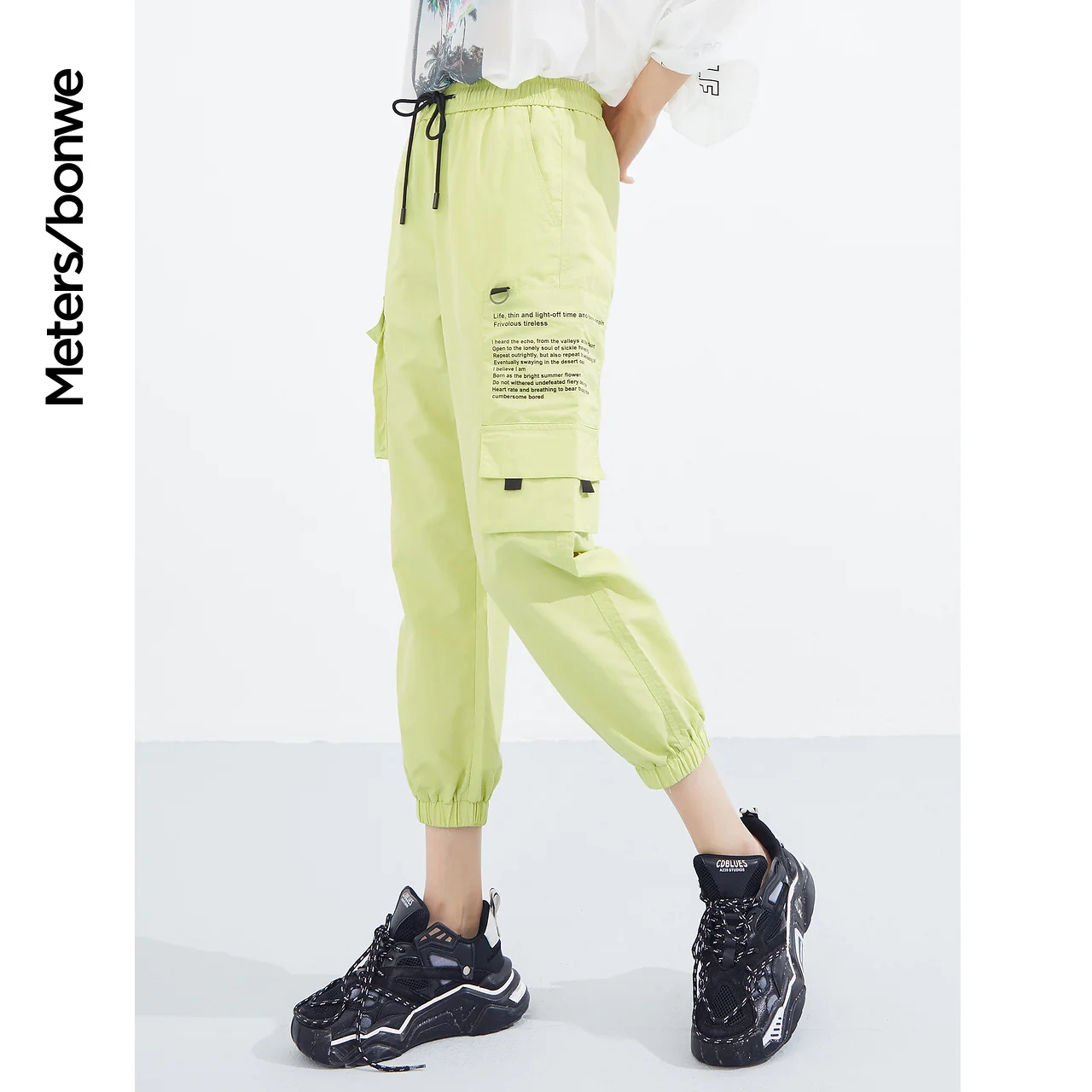 

Metersbonwe Overalls Pants Women Spring Casual Trousers Fashion Handsome Loose Beam Feet Cargo Pants Women New Brand Clothing