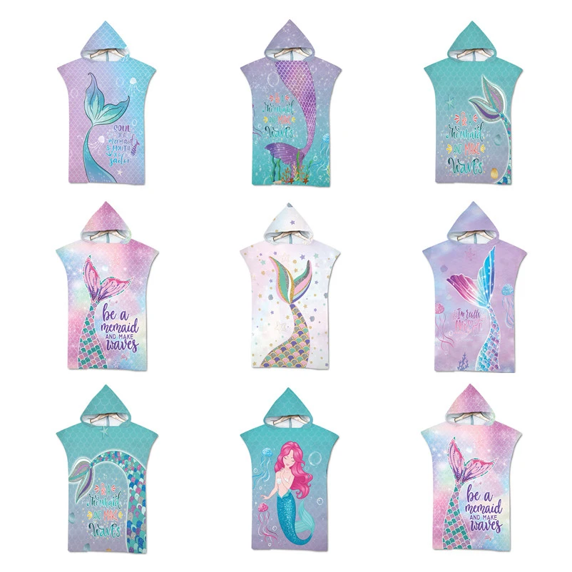 Quick Drying Hooded Beach Towel For Swim Beach Bath Towel