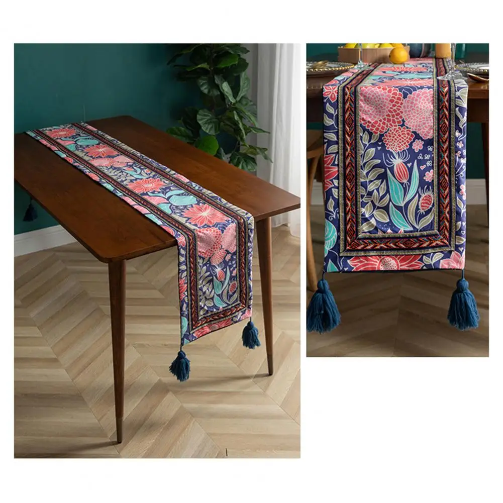 

Dining Table Runner Exquisite Table Runner Vintage Floral Print Tablecloth