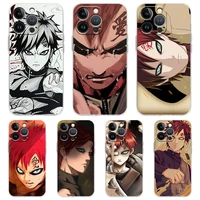 naruto gaara soft transparent phone case cover for iphone 13 12 11 pro max x xr 8 7 plus se 2020 xs max luxury shell fundas bag