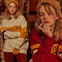 harry cobrandy potter college lapel pullover hoodie embroidery loose couple sweater pull grunge sweatshirt aesthetic hoody sweat