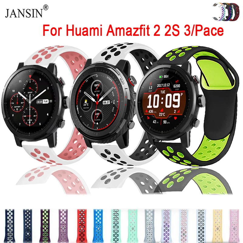 

Silicone Strap For Amazfit Stratos 2 2S 3 Watchband Sport Band For Huami Amazfit Pace Smart Watch Bracelet Replacement Correa
