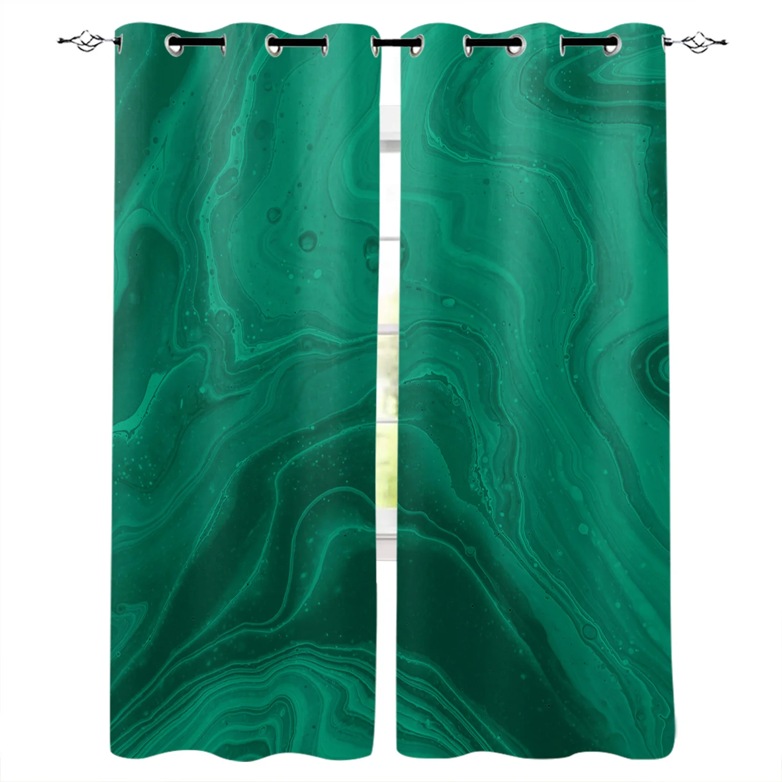 

Шторы жидкие изумрудные современные, художественные оконные шторы для гостиной, кухни, спальни, детской комнаты, декоративные