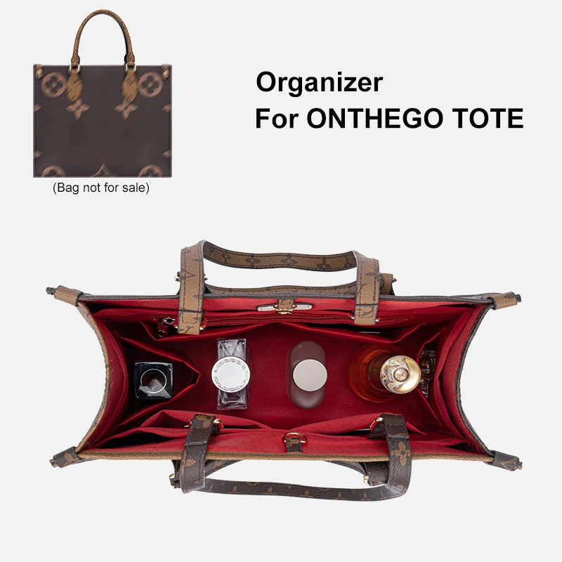 

Nylon Make up Organizer Felt Insert Bag For Womens LuxuryHandbag Travel Inner Purse Portable Cosmetic Bags For Onthego MM GM