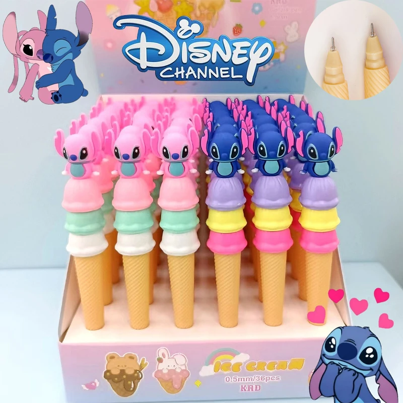 Нейтральная ручка мороженое Disney милая аниме Лило и Ститч черные нейтральные