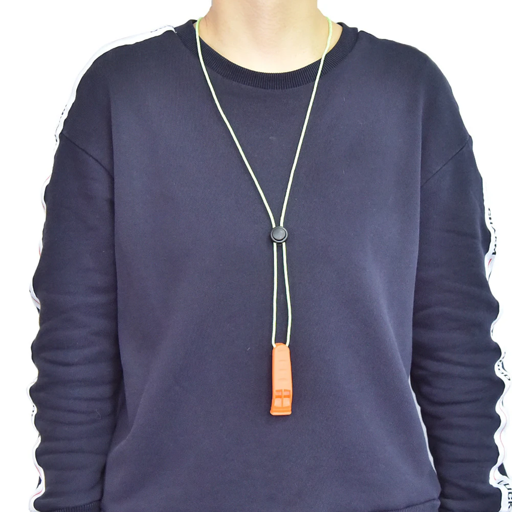 

Multifunctional Outdoor Camping Hiking Whistle with Lanyard Rope Plastic Survival Emergency Tools for Hiking