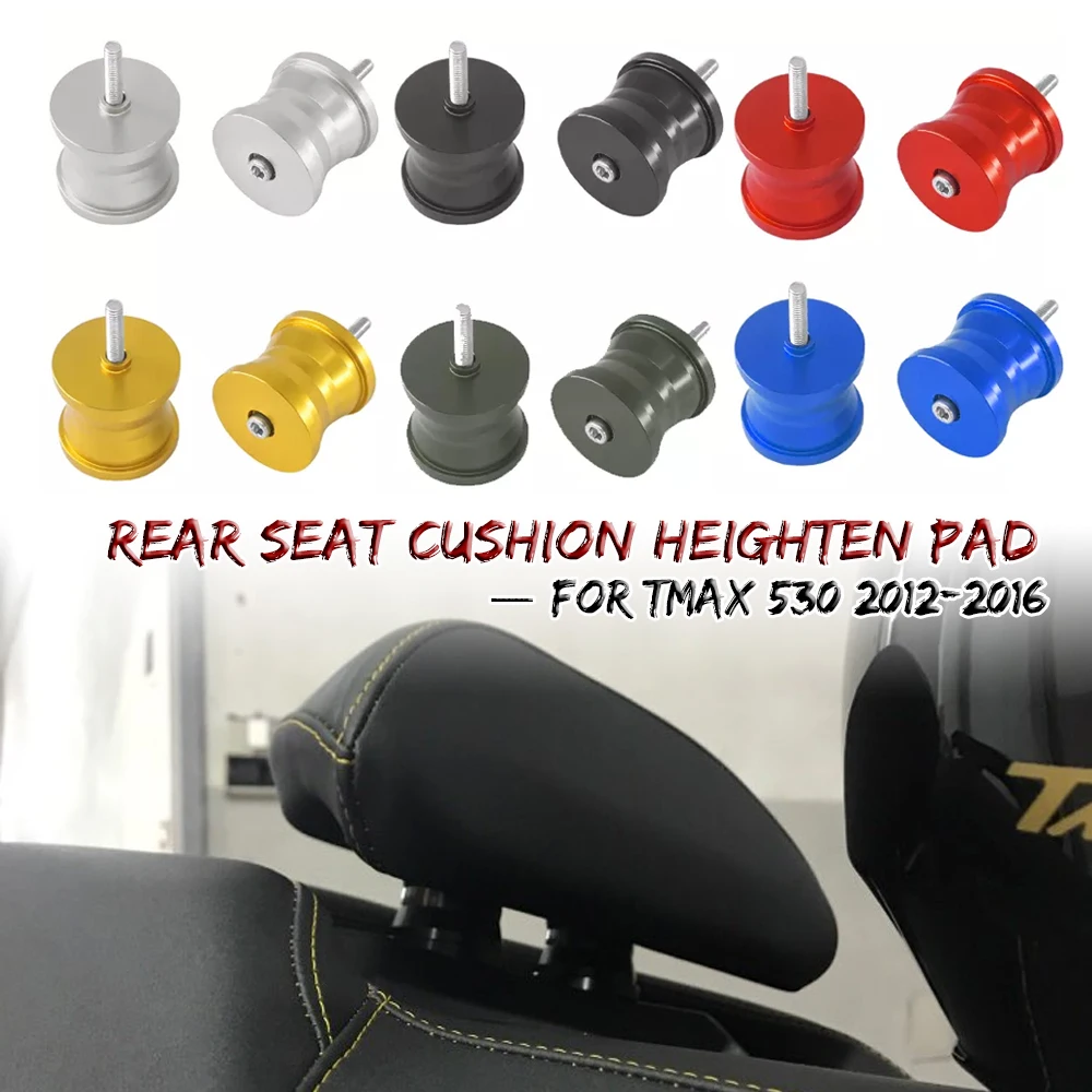 

For Yamaha TMAX T-MAX 530 500 TMAX530 TMAX500 Motorcycle CNC Rear Seat Cushion Heighten Pad Backrest Back Rest Riser 2012-2016