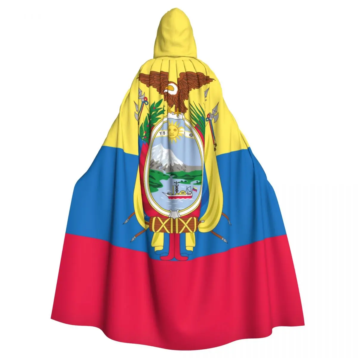 

Long Cape Cloak Flag Of Ecuador Hooded Cloak Coat Hoodies Elf Purim
