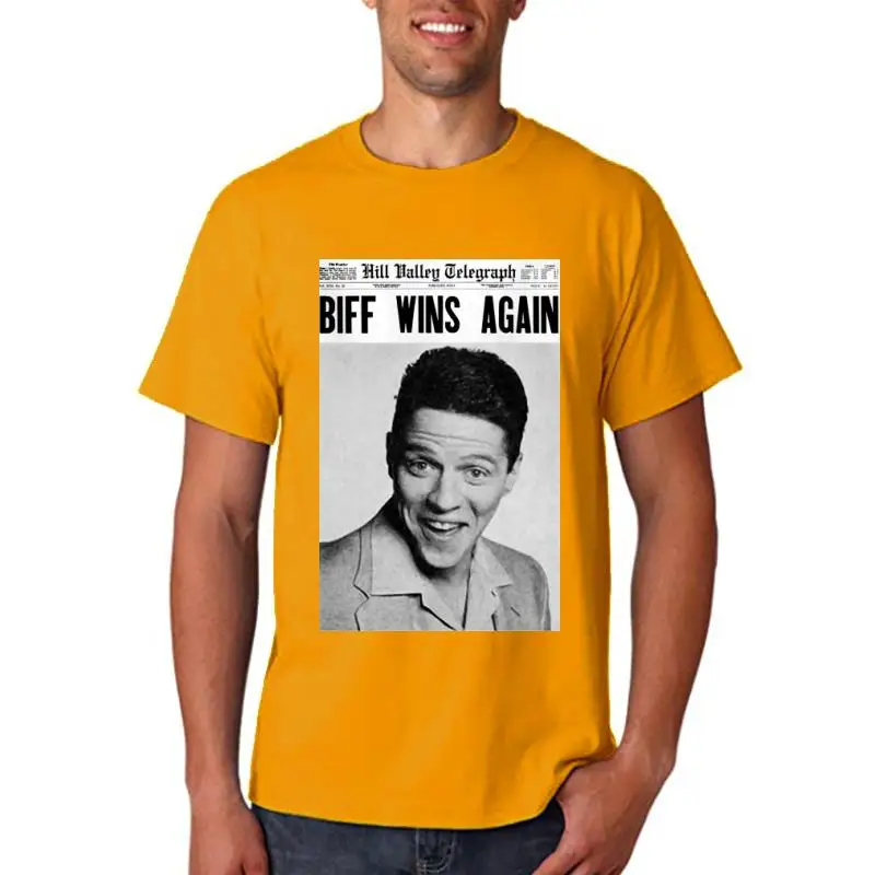 

Мужская футболка с надписью «Назад в будущее» Biff tanen, футболка с флюсовой конденсацией в стиле ретро, футболка Marty 2Xl 46Xl