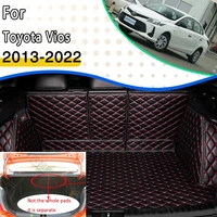 the whole rear trunk car mats for toyota vios yaris sedan xp150 20132022 waterproof protective pads car mats car accessories