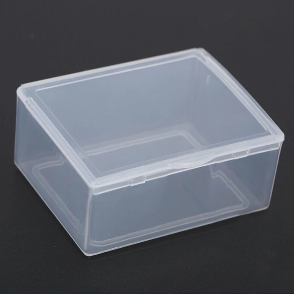 

New 5 Pcs/lot Clear Plastic Transparent Store With Lid Storage Box Collection Coin Jewelry Container Case Wholesale