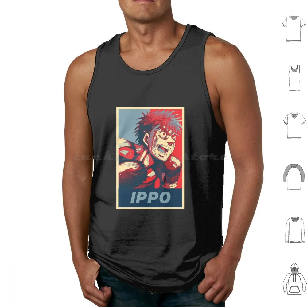 

Ippo Makunouchi Hajime Tank Tops Print Cotton Hajime Ippo Anime Boxing Kamogawa Makunouchi Takamura Boxer Hajime