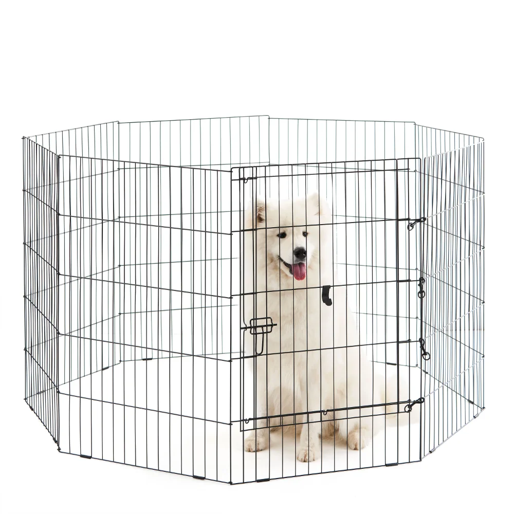 

8-Panel Pet Exercise Play Pen with Door, 36"H, Pet Supplies, Dog House, Kennel, Large and Comfortable, Simple and Modern