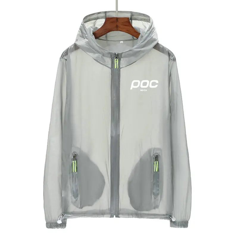Мужская и женская вело куртка летняя отражающая MOTO POC для катания на велосипеде, спортивная верхняя одежда на открытом воздухе, анти-УФ ветрозащитный полиэстер.