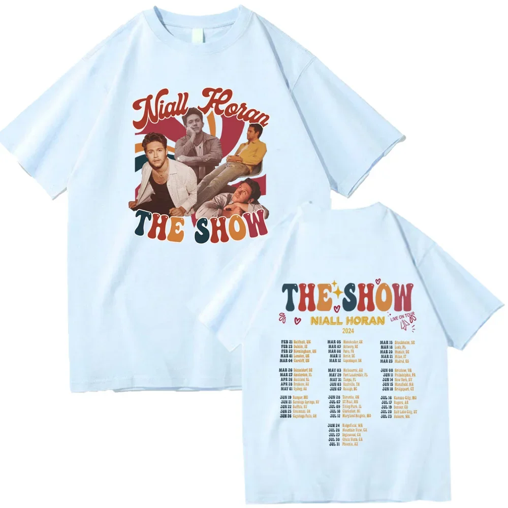 Niall Horan The Show Live On Tour 2024 футболки Harajuku с круглым вырезом и коротким рукавом Мужские