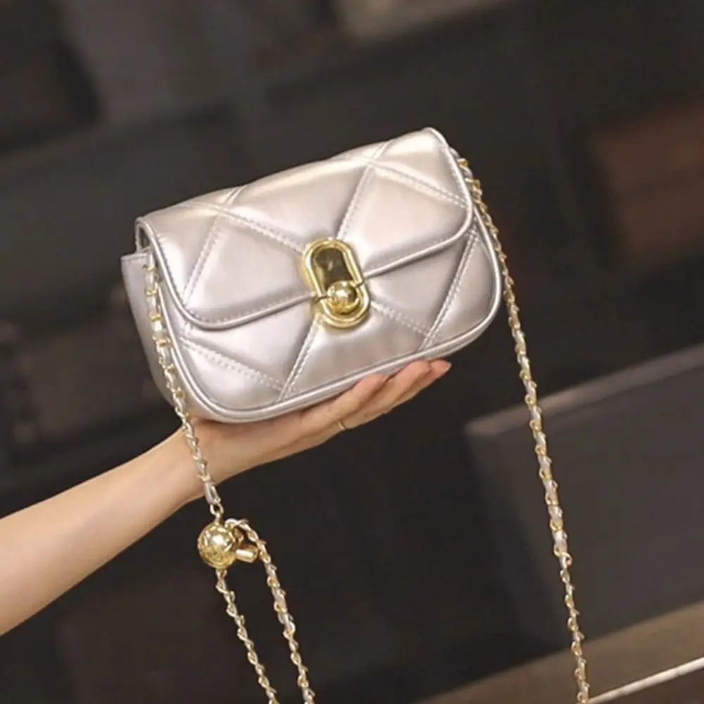 Элегантная Сетчатая Сумка на цепочке серебристая сумка через плечо с