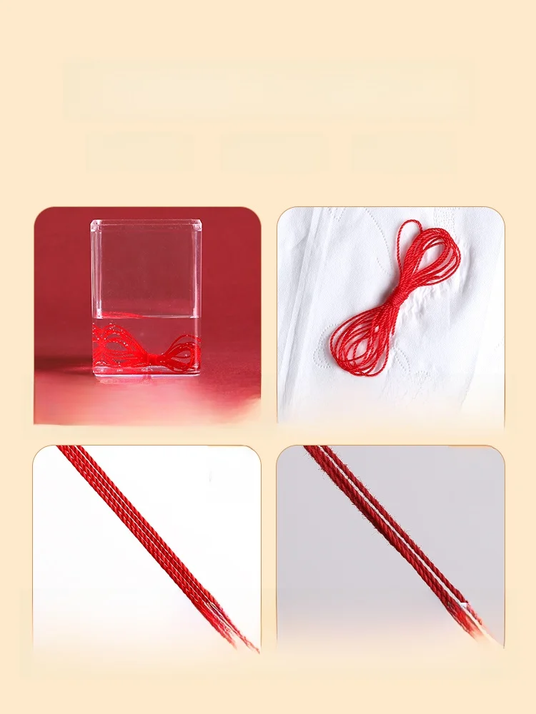 Красный браслет из веревки женский Year of Fate носимые золотые бусины полуфабрикаты