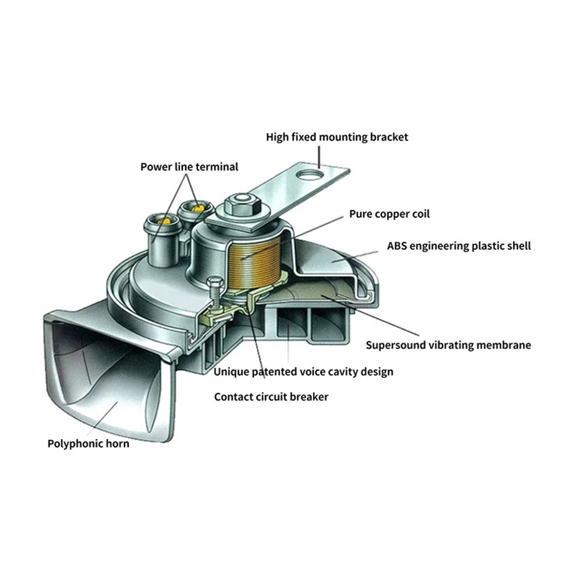 Водонепроницаемый звуковой сигнал для мотоцикла и автомобиля 12 В